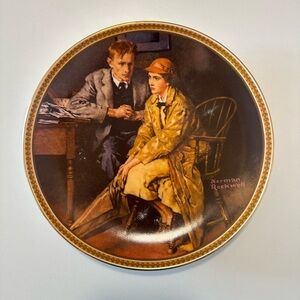 Norman Rockwell “Confiding in the Den” Collector's Plate
